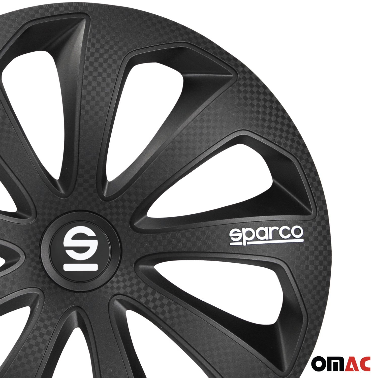 Sparco Tapacubos 16" pulgadas Universal Carbono Negro ABS Plástico