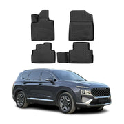OMAC Alfombrillas De Coche para Hyundai Sante Fe 2021-2021 Negro Goma TPE 5Pza