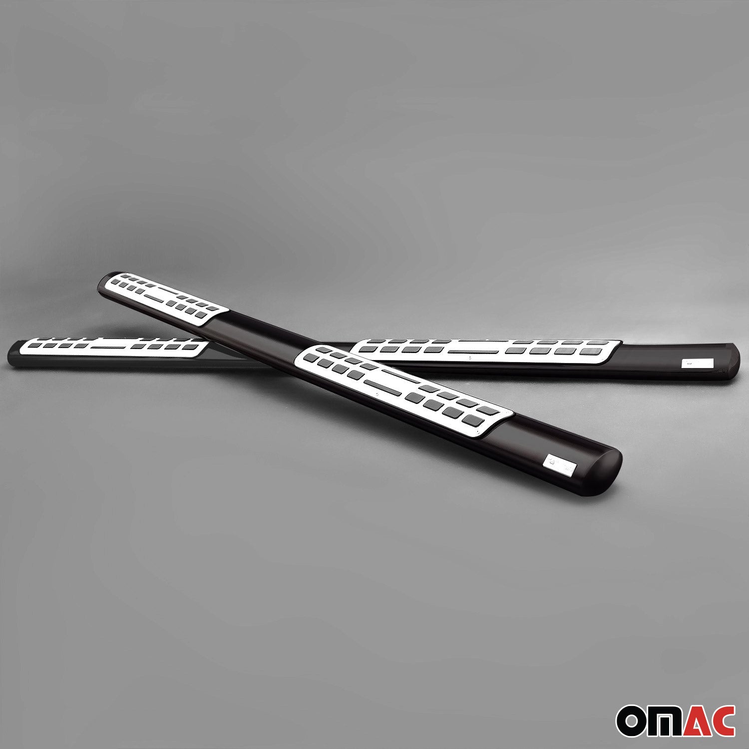 Par de Estribos Barras Laterales para Jeep Compass 2007-2010 Negro Acero