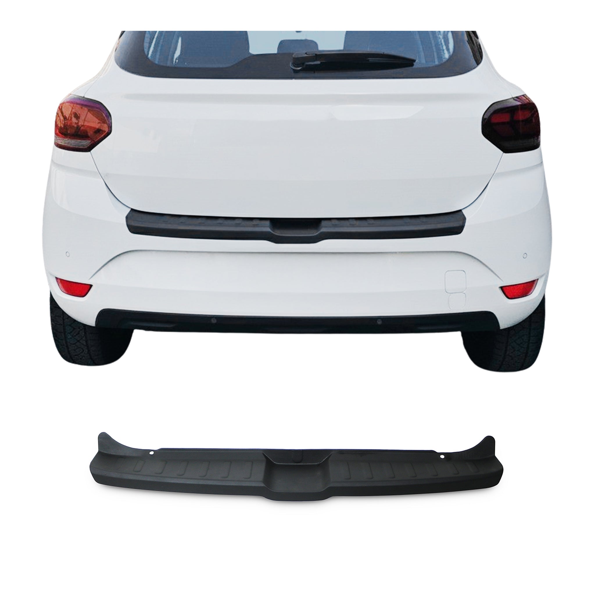 Protector de Parachoques Trasero para Dacia Sandero 2021-2025 Negro Mate ABS