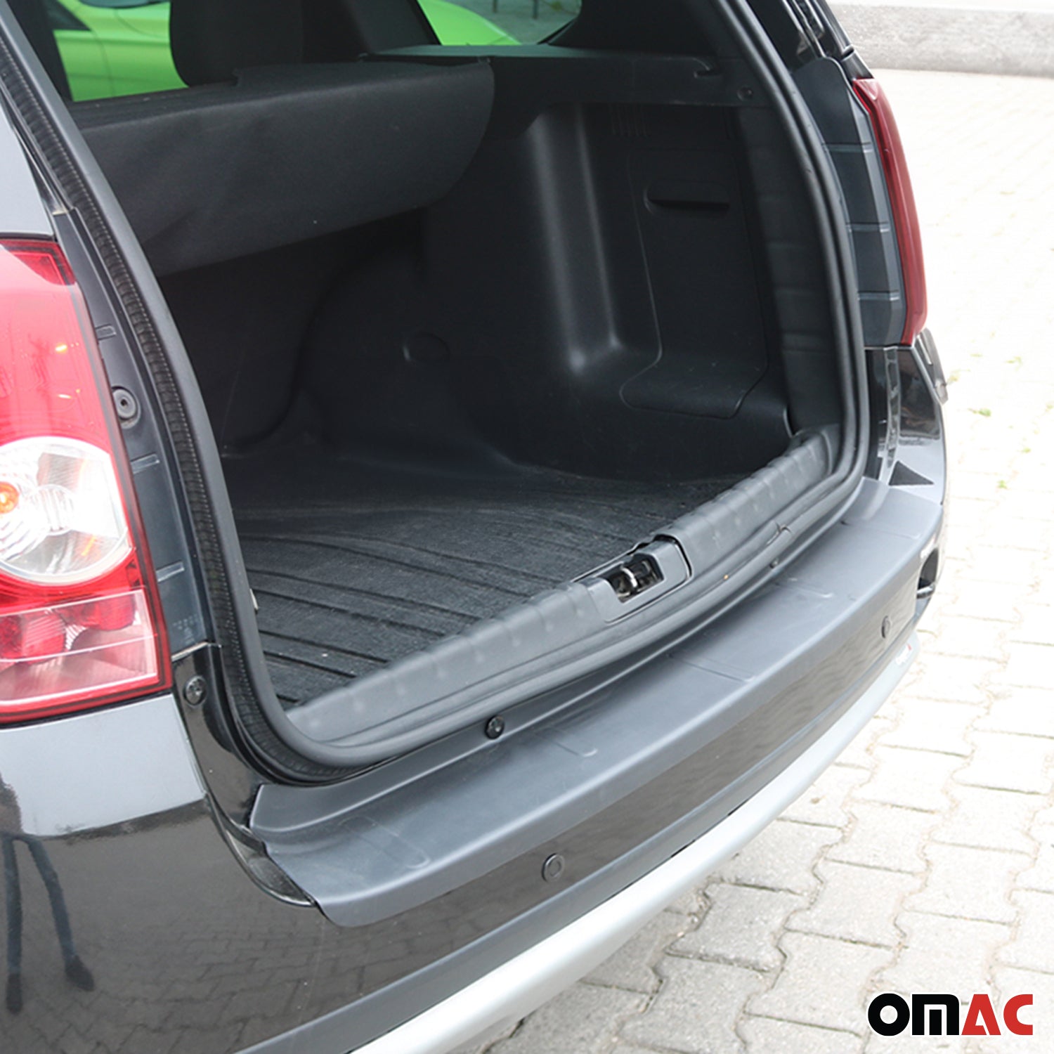 Protector de Parachoques Trasero para Dacia Duster 2010-2017 Negro Mate ABS 1Pza