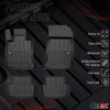 OMAC Premium Alfombrillas De Coche para Mercedes E-Klasse C207 2009-2017 Goma 4x