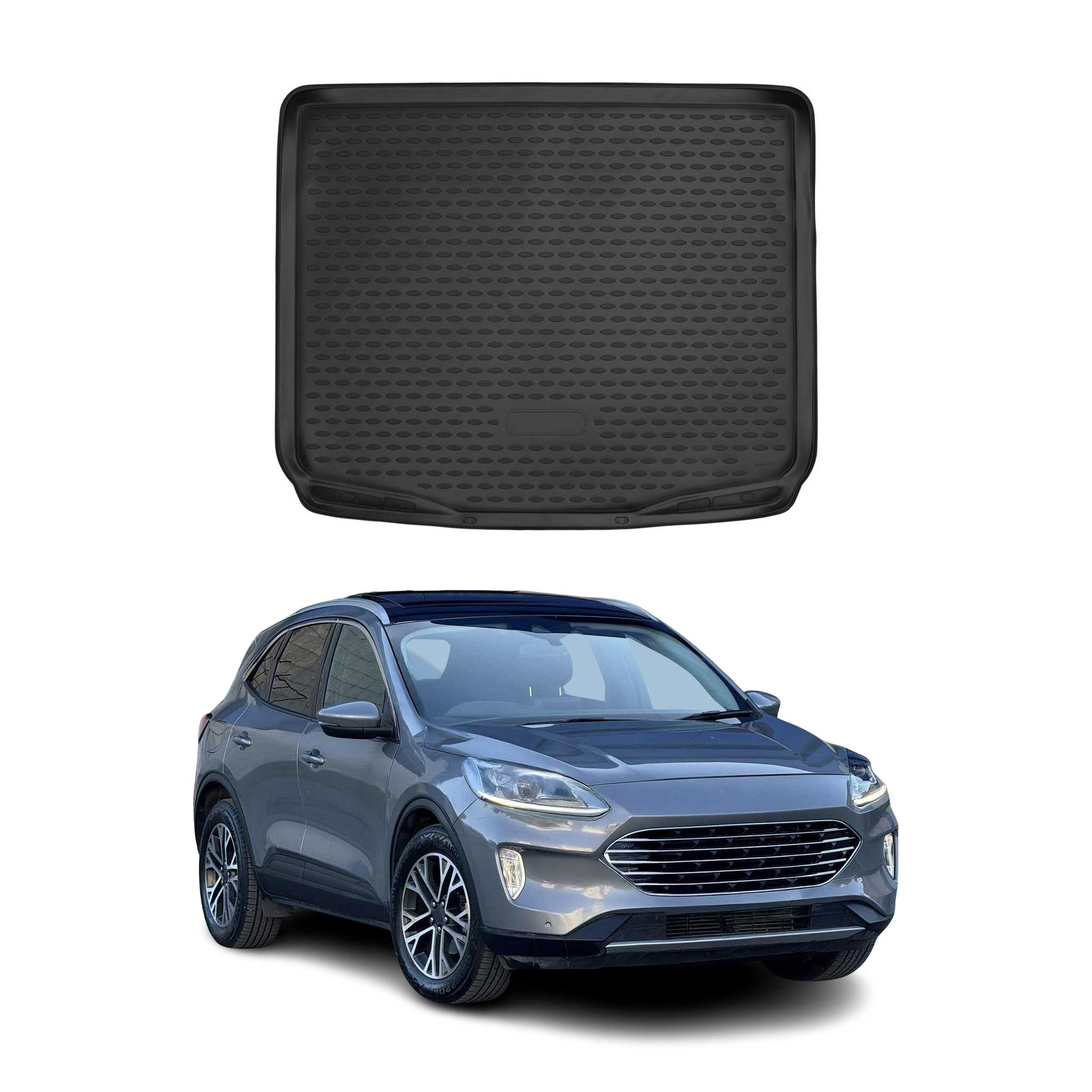 OMAC Bandeja Maletero Alfombrilla para Ford Kuga 2019-2025 Negro Goma TPE 1Pza