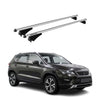 Menabo Barras de Techo Coche Baca para Seat Ateca 2016-2025 Gris Aluminio 2Pza