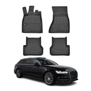 OMAC Premium Alfombrillas De Coche para Audi A6 Familiar Sedán 2010-2018 Goma 4x