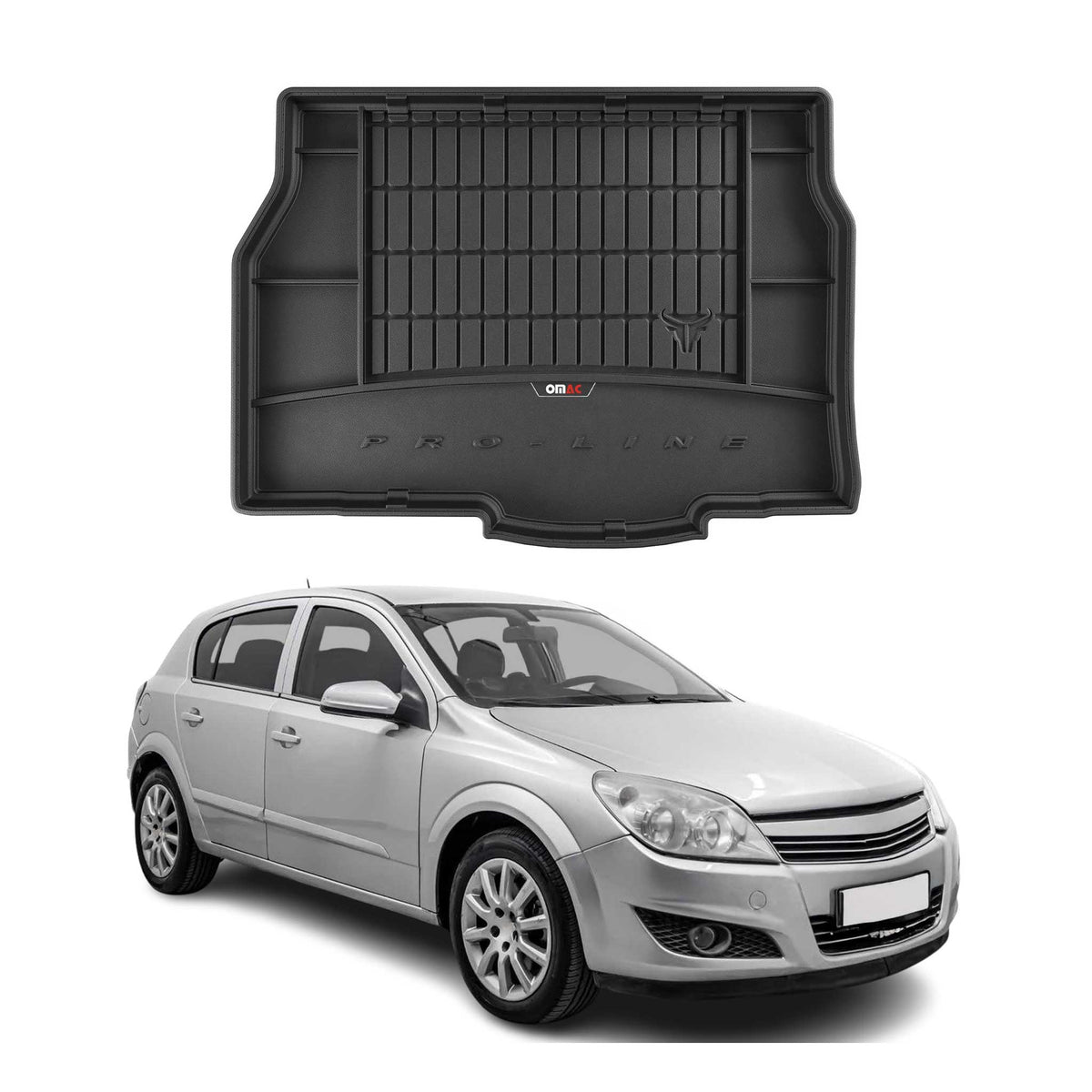 OMAC Premium Bandeja Maletero Alfombrilla para Opel Astra H GTC 2004-2014 TPE