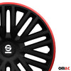 Sparco Tapacubos 16" pulgadas Universal Negro Rojo ABS Plástico