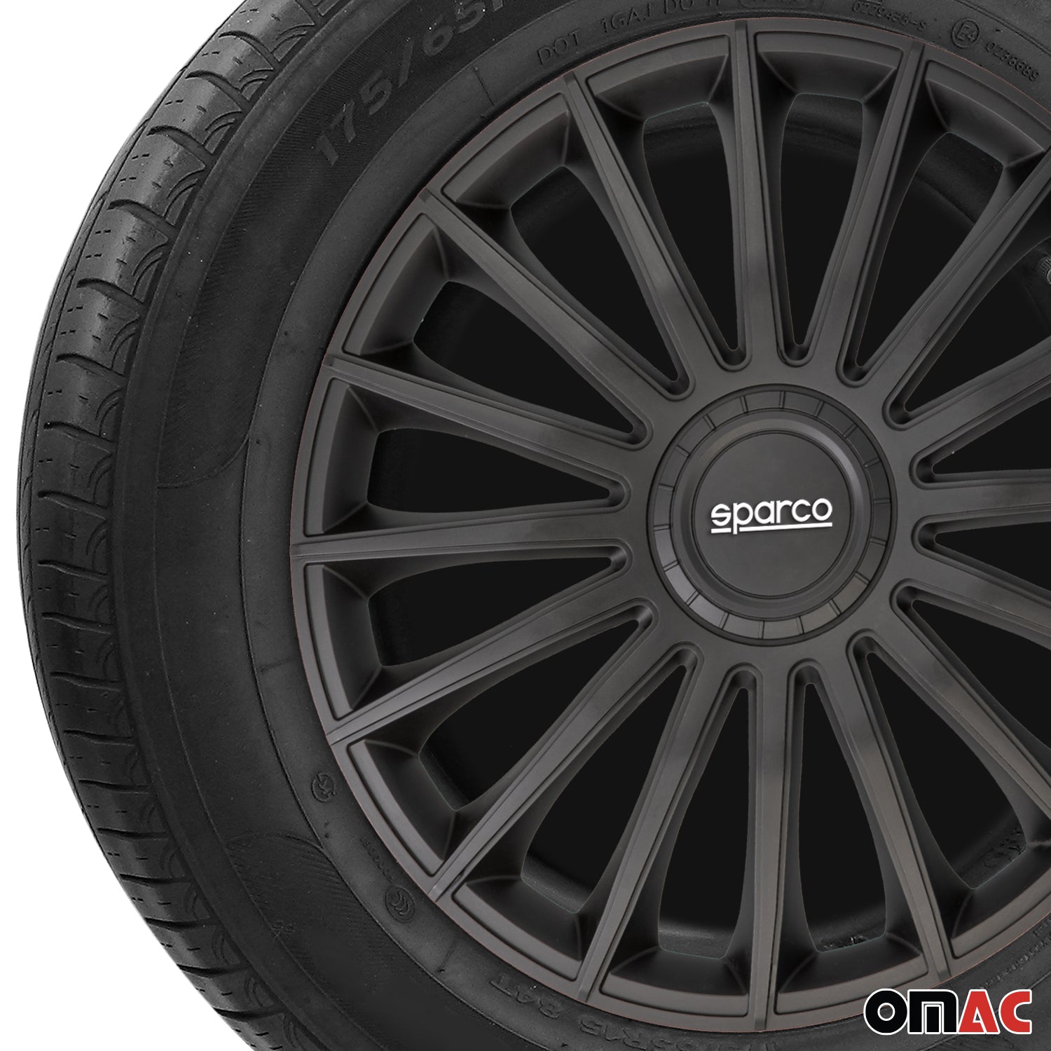 Sparco Tapacubos 14 Pulgadas Universal Negro ABS Plástico