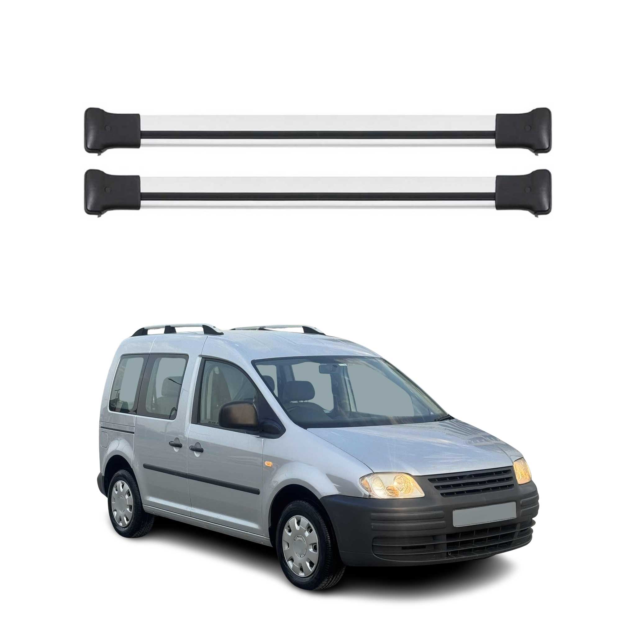 Barras de Techo Baca para VW Caddy 2003-2020 Gris Aluminio 2Pza
