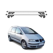 Menabo Barras de Techo Coche Barra para Seat Alhambra 7M 1996-2010 Gris Alu 2Pza