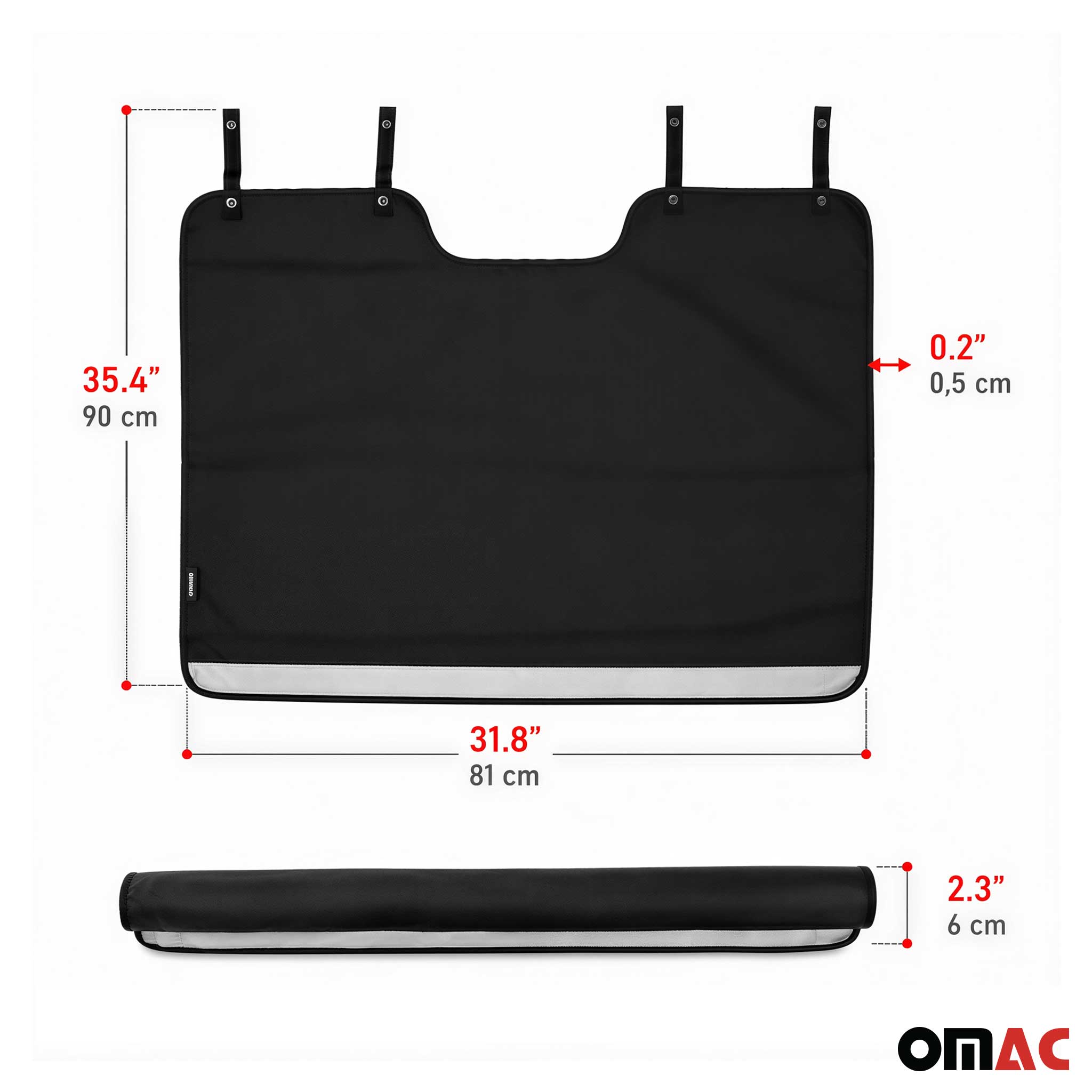 Bandeja Maletero Alfombrilla Universal Negro Goma TPE 1Pza