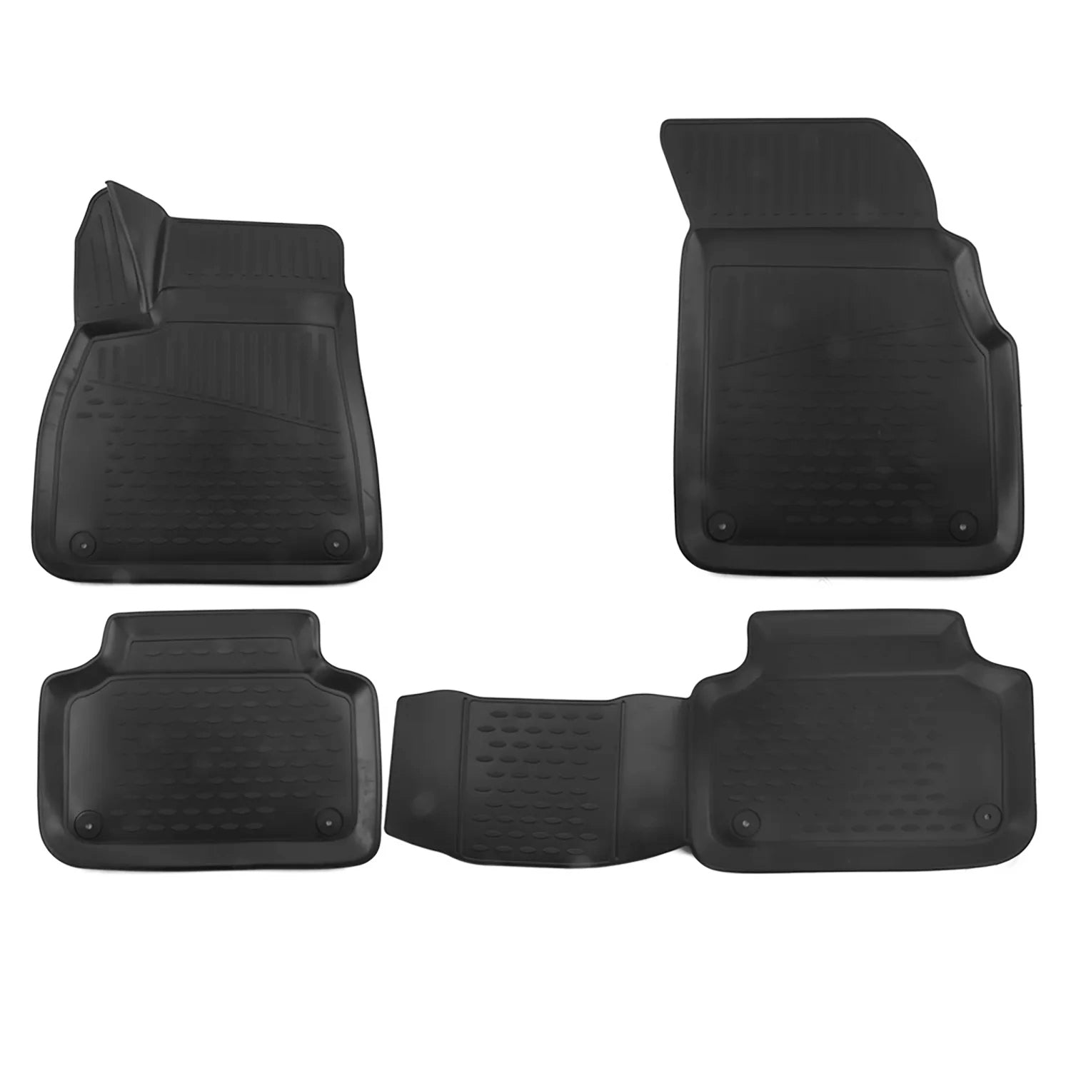 OMAC Alfombrillas De Coche para Audi Q7 4M 2015-2026 Negro Goma TPE 4Pza