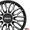 Sparco Roma Tapacubos 16" pulgadas Universal Negro Plata ABS Plástico
