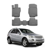 OMAC Alfombrillas De Coche para Mercedes M W164 2005-2011 Gris Goma TPE 4Pza