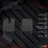 OMAC Premium Alfombrillas De Coche para Iveco S-Way 2019-2025 Negro TPE Goma 2x