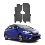 OMAC Alfombrillas De Coche para Honda Jazz 2013-2020 Negro Goma 4Pza