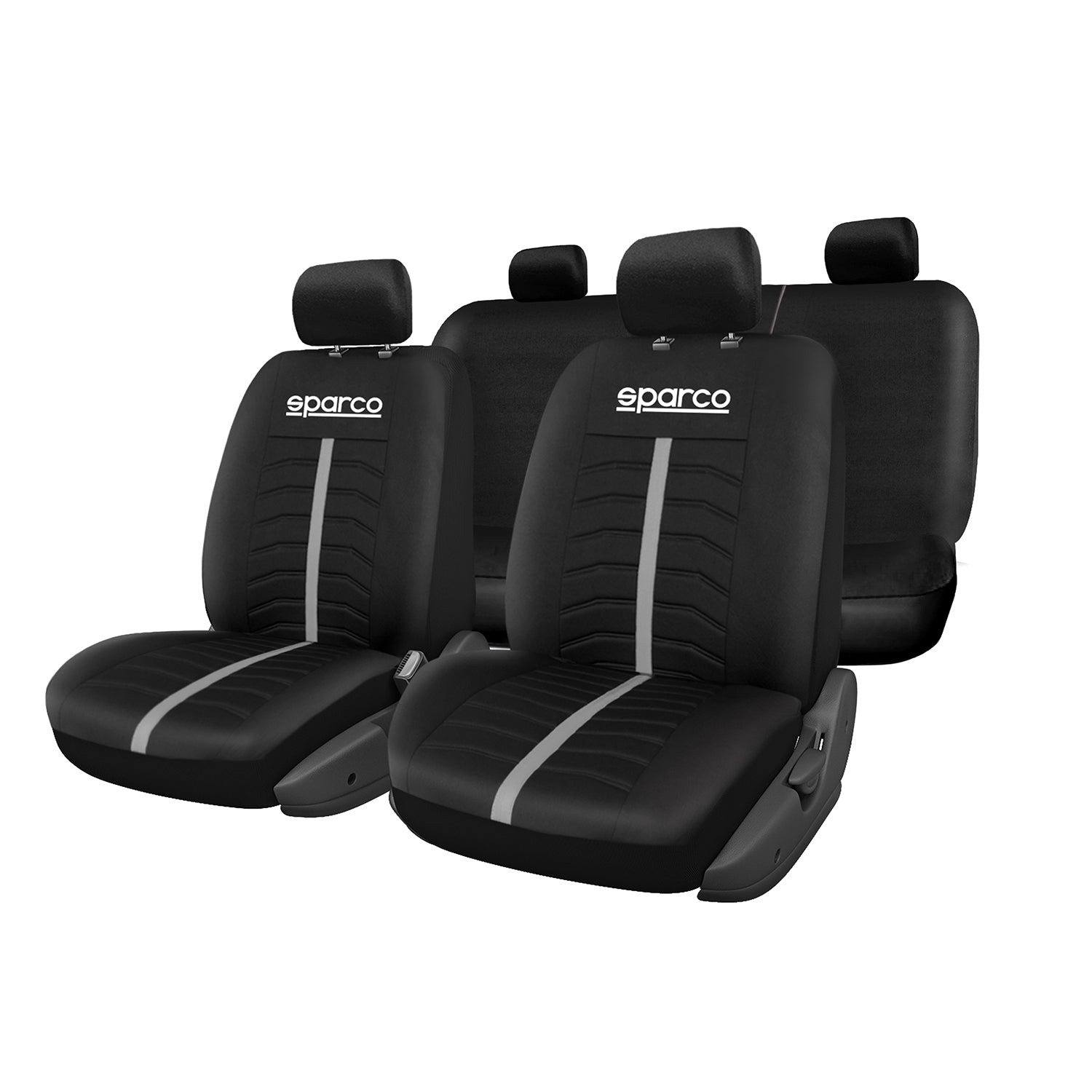 Sparco Funda de Asiento Universal Gris Negro delanteros traseros