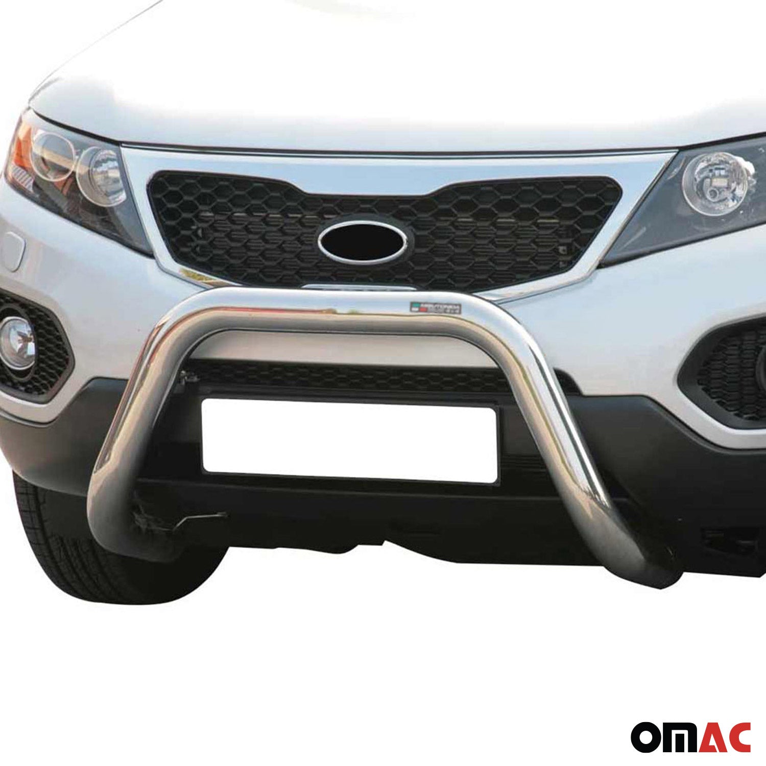 Bull Barra Frontal para Kia Sorento 2009-2012 Plata Brillante Acero 1Pza