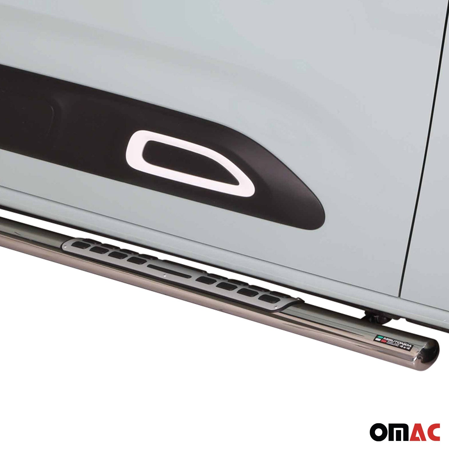 Par de Estribos Barras Laterales para Citroen Berlingo 2018-2025 Plata Acero 2x