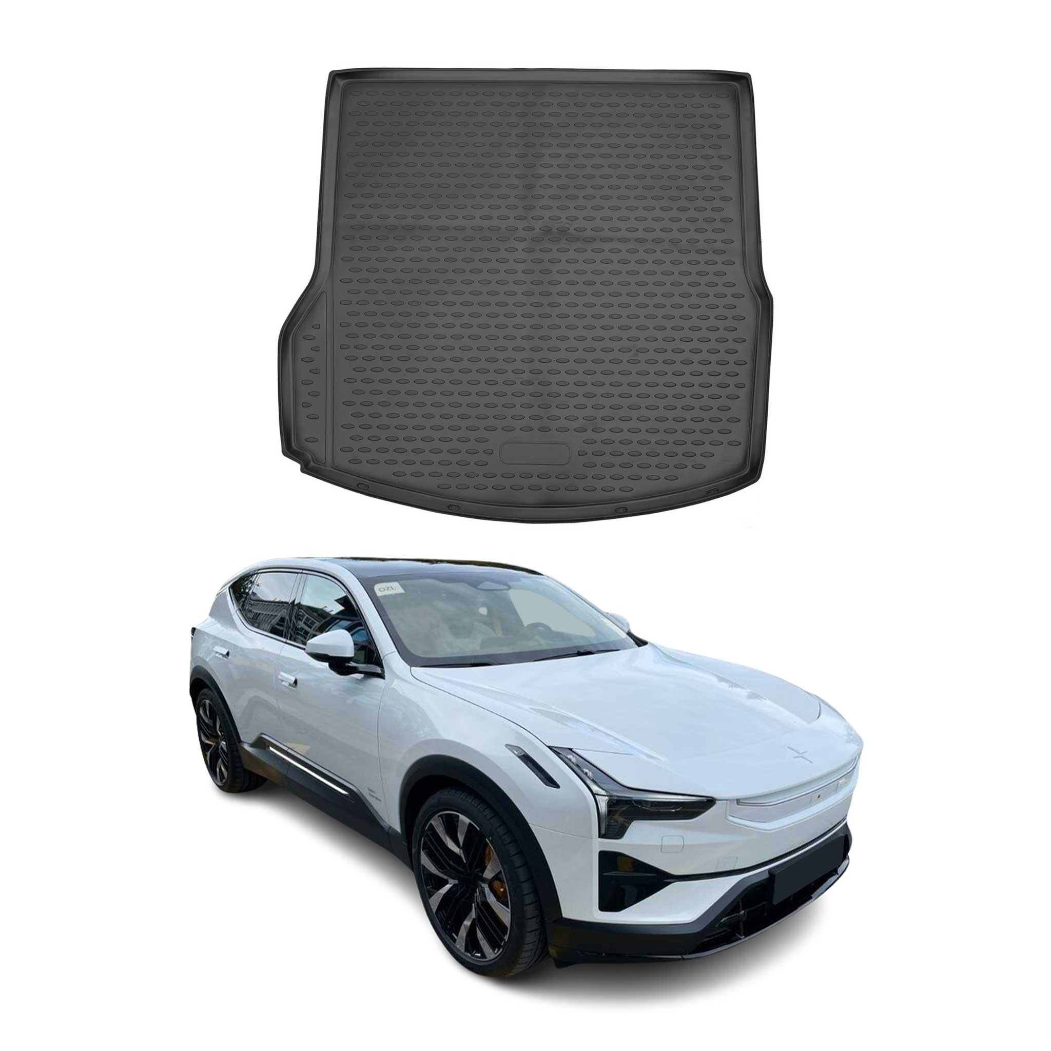 OMAC Bandeja Maletero Alfombrilla para Polestar 2 2020-2025 Negro Goma TPE 1Pza