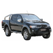 Bull Barra Frontal para Mitsubishi L200 2006-2009 Negro Brillante Acero 1Pza