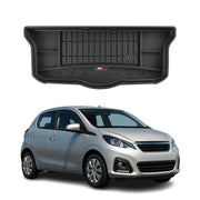 OMAC Premium Bandeja Maletero Alfombrilla para Peugeot 108 2014-2025 Negro TPE
