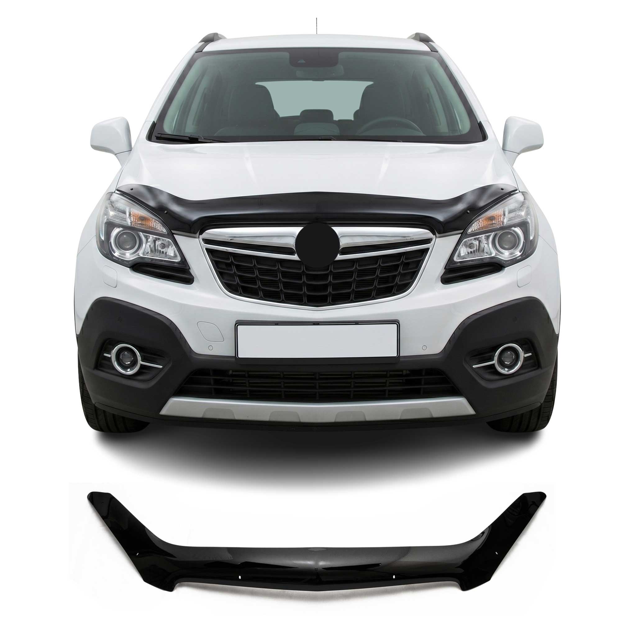 Deflector de Capó para Opel Mokka 2012-2019 Oscuro Brillante Acrílico