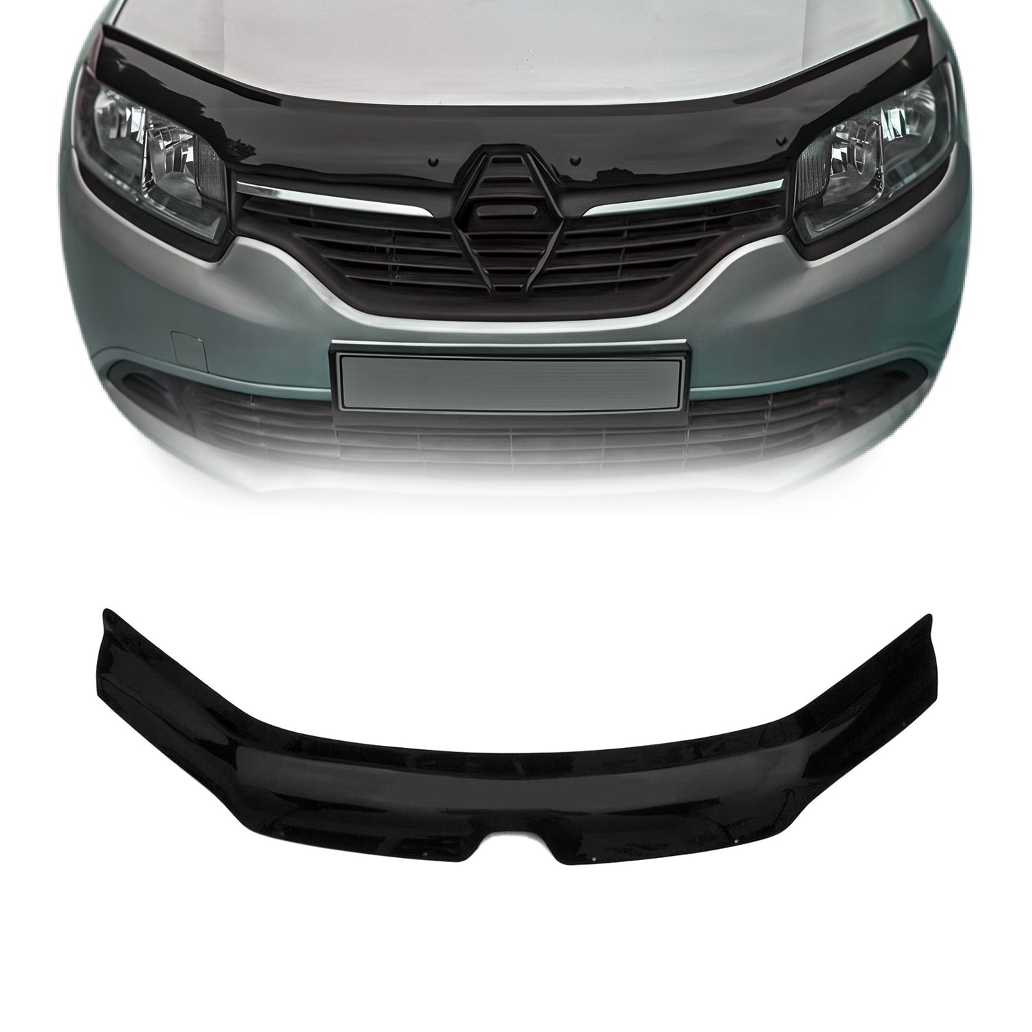 Deflector de Capó para Dacia Logan 2012-2020 Oscuro Brillante Acrílico