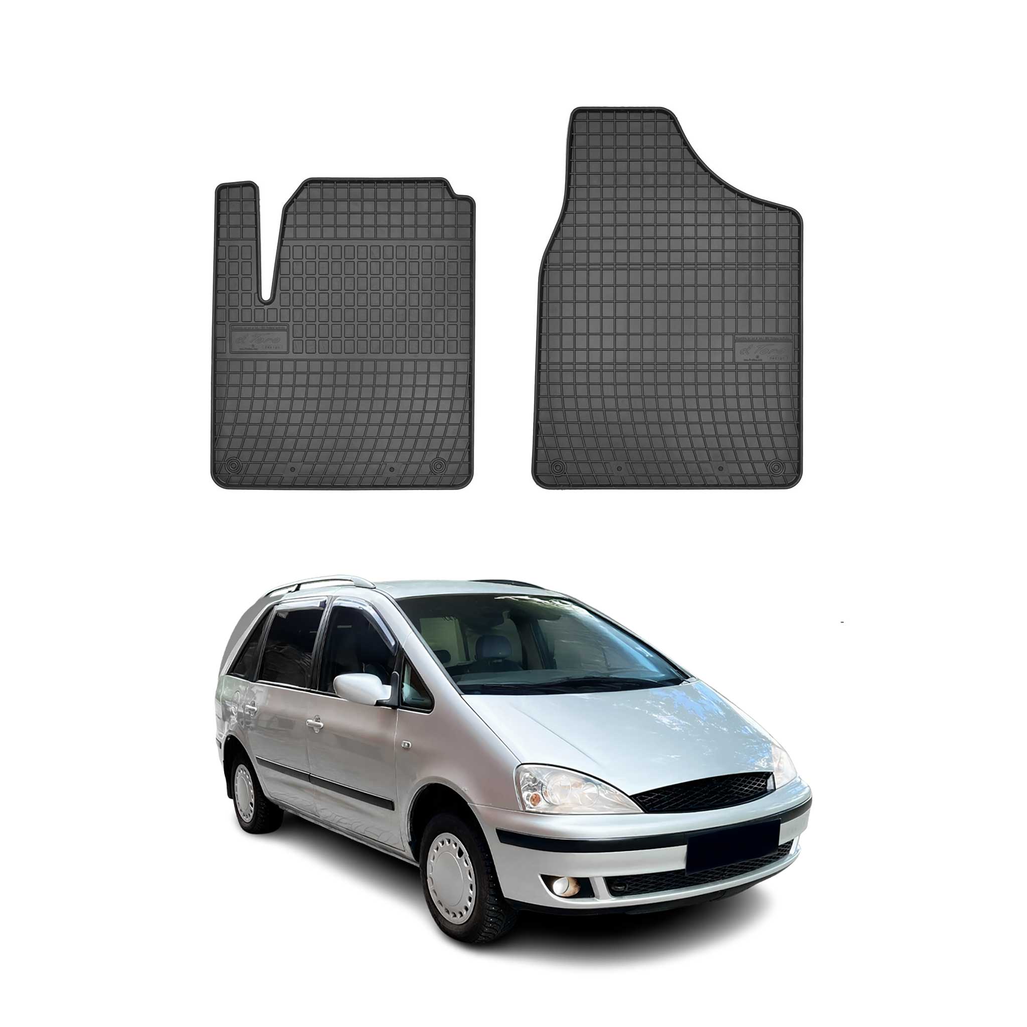 OMAC Alfombrillas De Coche para Ford Galaxy 1995-2006 Negro Goma 2Pza