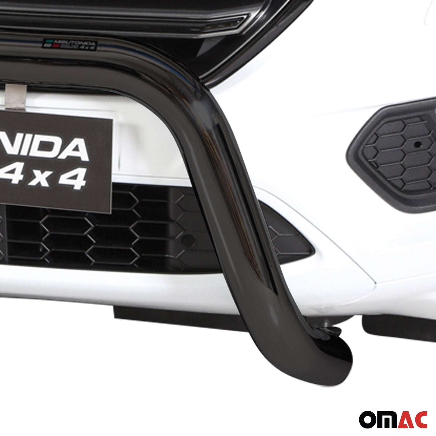 Bull Barra Frontal para Ford Kuga 2017-2019 Negro Brillante Acero 1Pza