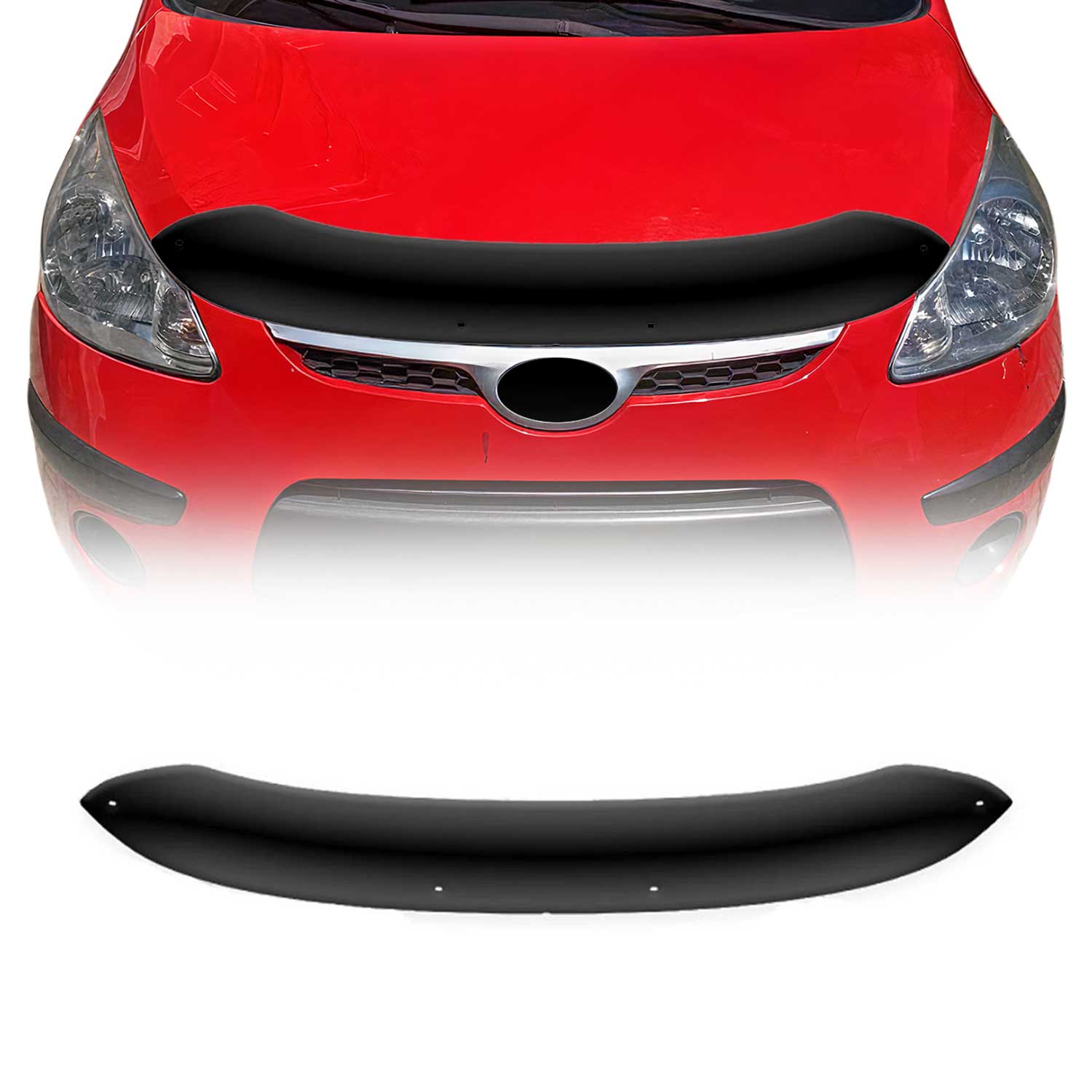 Deflector de Capó para Hyundai i10 2007-2013 Oscuro Brillante Acrílico