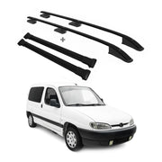 Rieles & Barras de Techo Coche para Peugeot Partner 1996-2008 L1 Corto Negro Alu