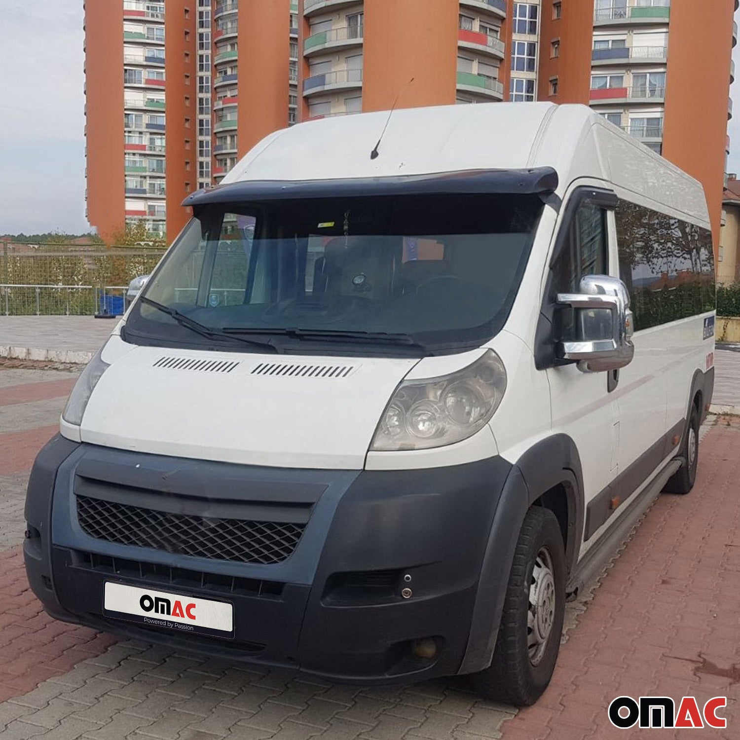 Deflector de Sol Lluvia para Fiat Ducato 2006-2025 Negro Brillante Acrílico 1Pza