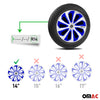 Sparco Tapacubos 14 Pulgadas Universal Plata Azul Carbono ABS Plástico