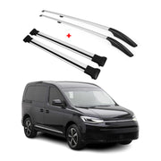 Rieles & Barras de Techo Coche para VW Caddy 2020-2025 Plata Aluminio 4x