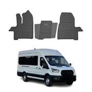 OMAC Alfombrillas De Coche para Ford Transit Van 2019-2025 Negro Goma 3Pza