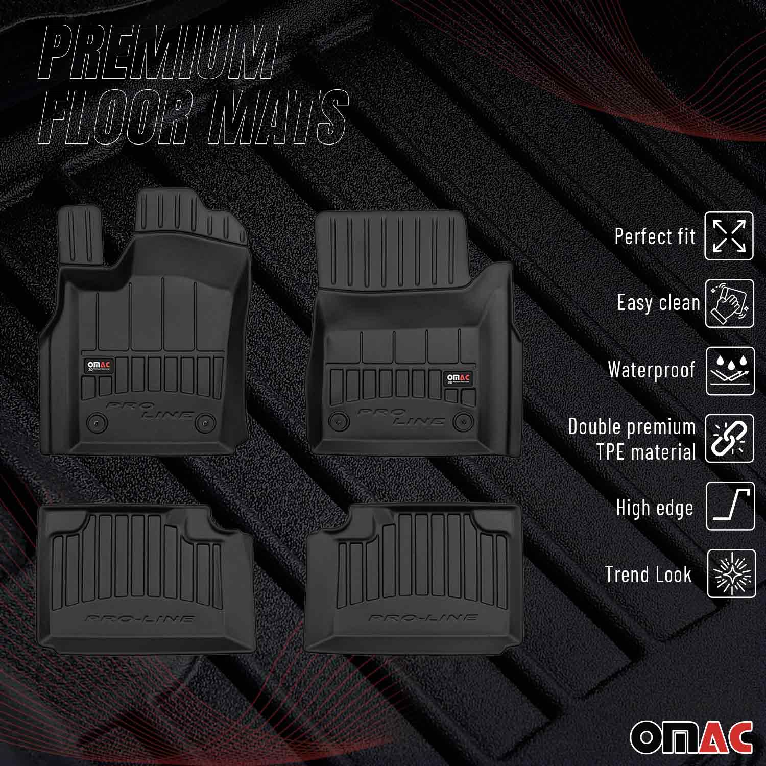 OMAC Premium Alfombrillas De Coche para Jeep Grand Cherokee 2013-2015 Goma 4x