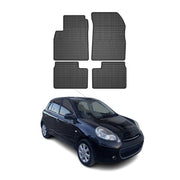 OMAC Alfombrillas De Coche para Nissan Micra K13 2010-2016 Negro Goma 4Pza