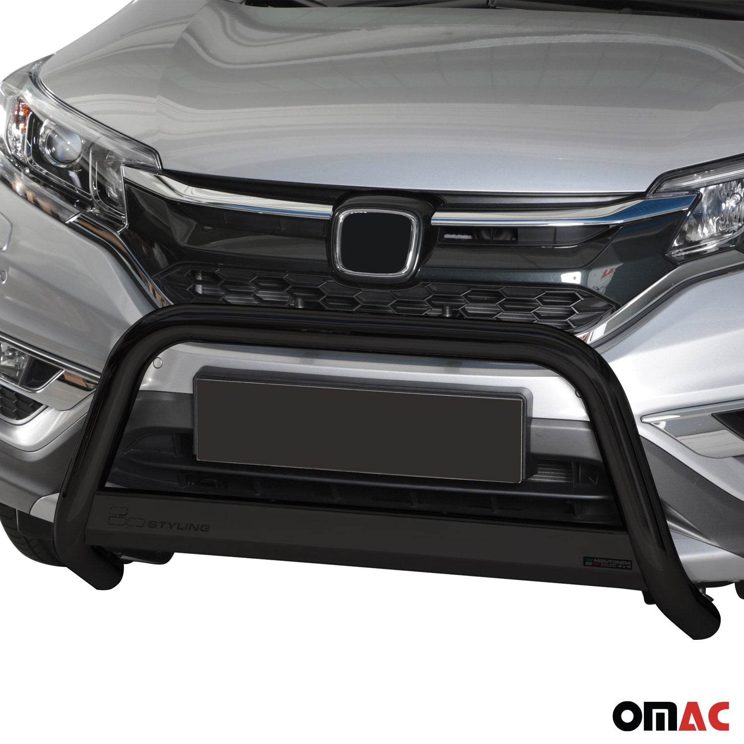 Bull Barra Frontal para Honda CR-V 2016-2018 Negro Brillante Acero 1Pza