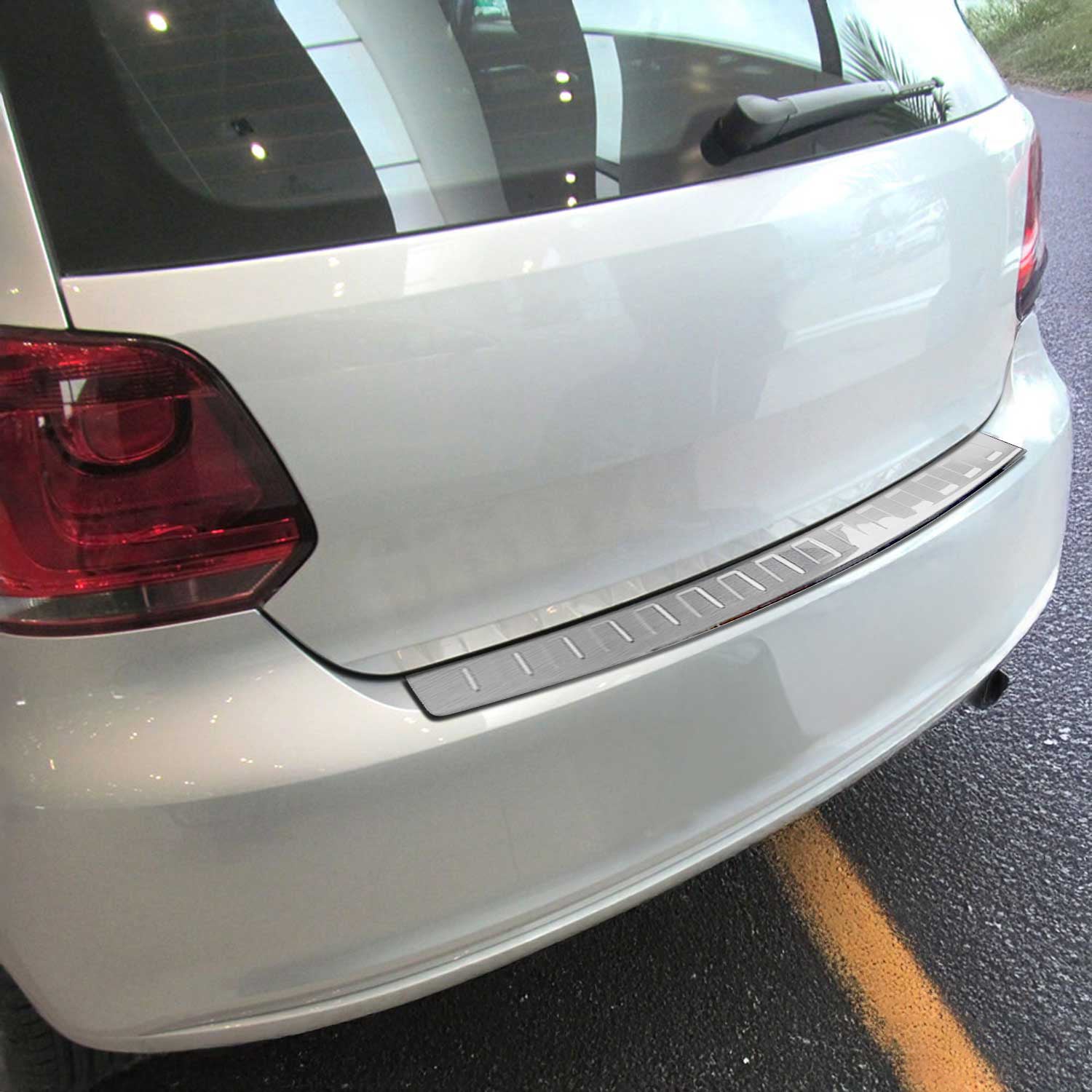 Protector Parachoques para VW Polo Hatchback 2009-2017 Acero cepillado