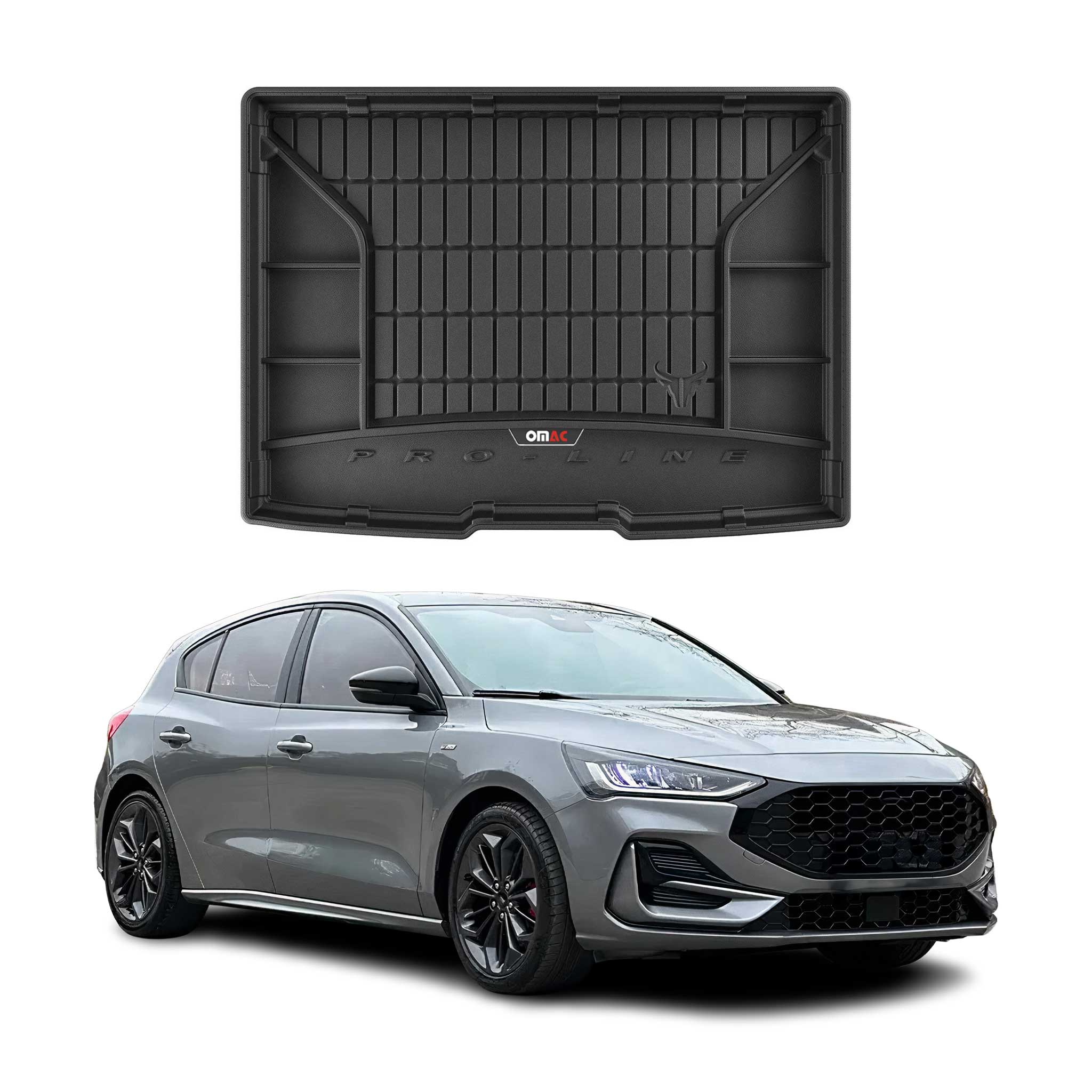 OMAC Premium Bandeja Maletero Alfombrilla para Ford Focus Hatchback 2018-2025