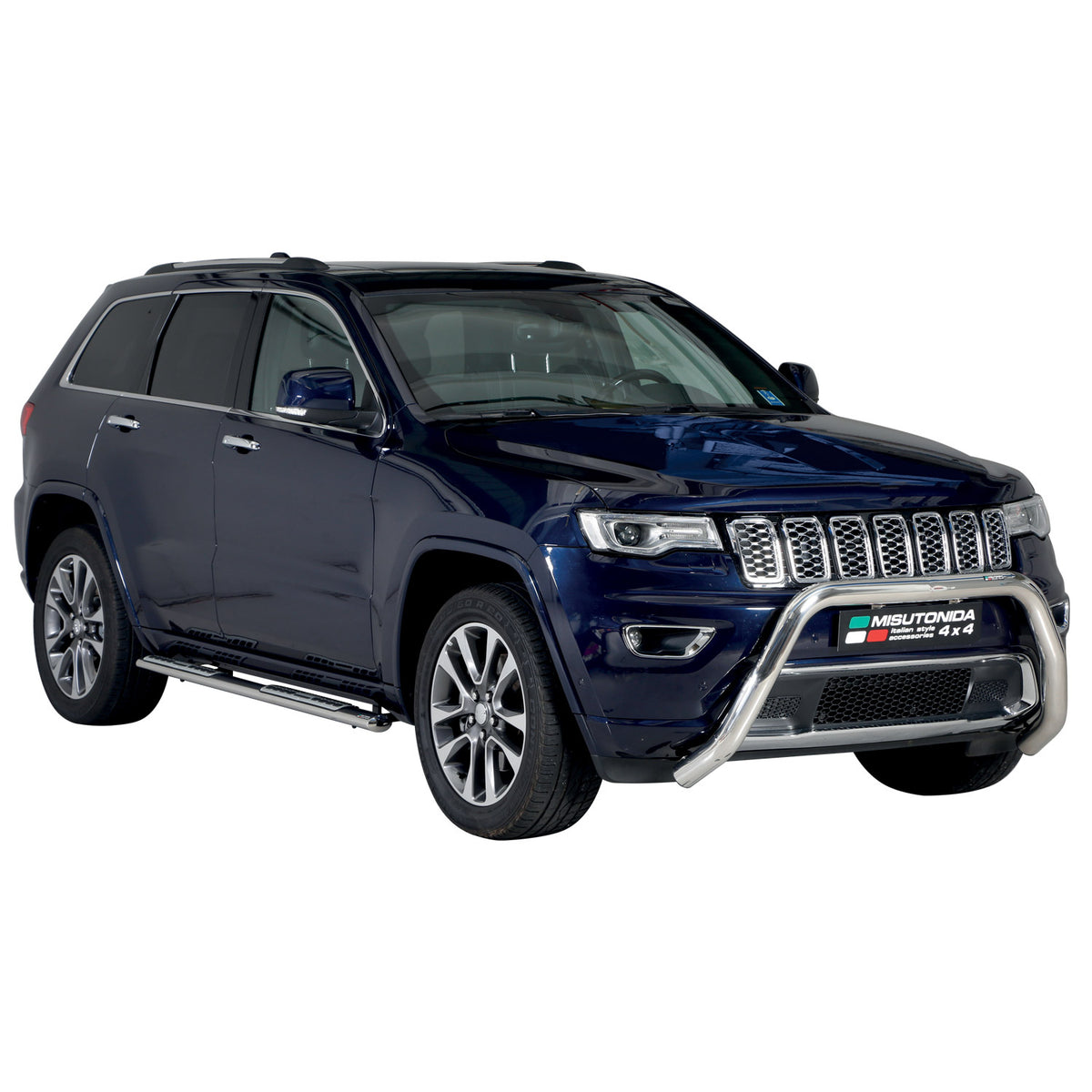 Estribos Barras Laterales para Jeep Grand Cherokee Overland 2013-17 Plata Acero