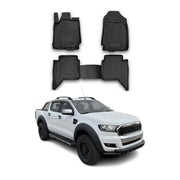 OMAC Alfombrillas De Coche para Ford Ranger TKE 2011-2024 4 puertas Negro Goma TPE 4Pza