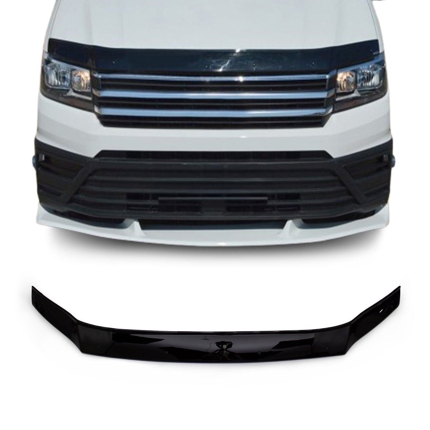 Motorhaube Deflektor Insekten Steinschlagschutz für VW Crafter 2017-2024 Dunkel