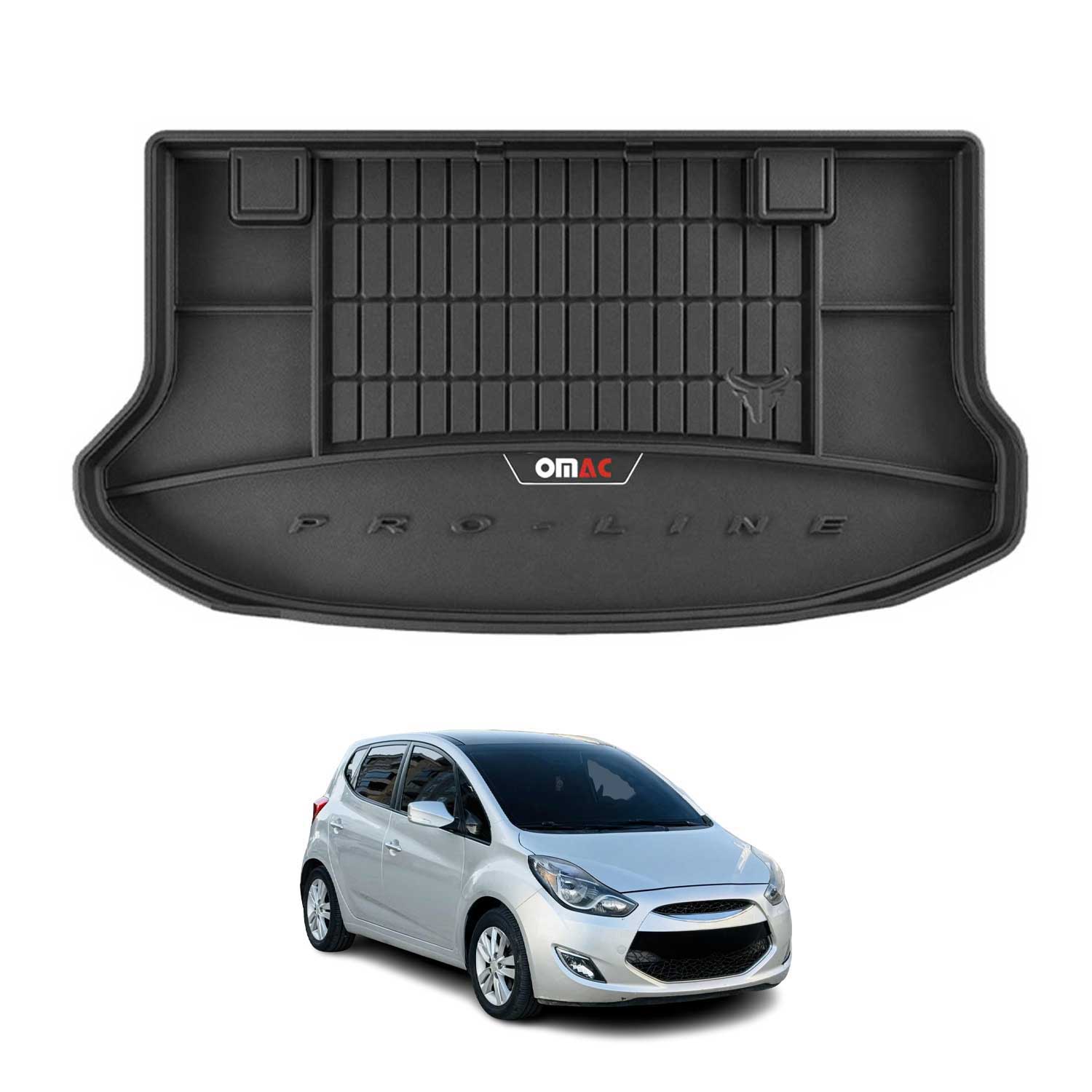 OMAC Premium Bandeja Maletero Alfombrilla para Hyundai ix20 2010-2019 Negro TPE