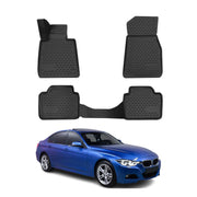 OMAC Alfombrillas Coche para BMW 3er F30 F31/4er F32 F36 2012-2021 Negro Goma 4x