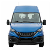 Bull Barra Frontal para Iveco Daily 2019-2023 Negro Brillante Acero 1Pza