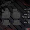OMAC Premium Alfombrillas De Coche para Audi TT MK2 8J 2006-2014 TPE Goma 4x