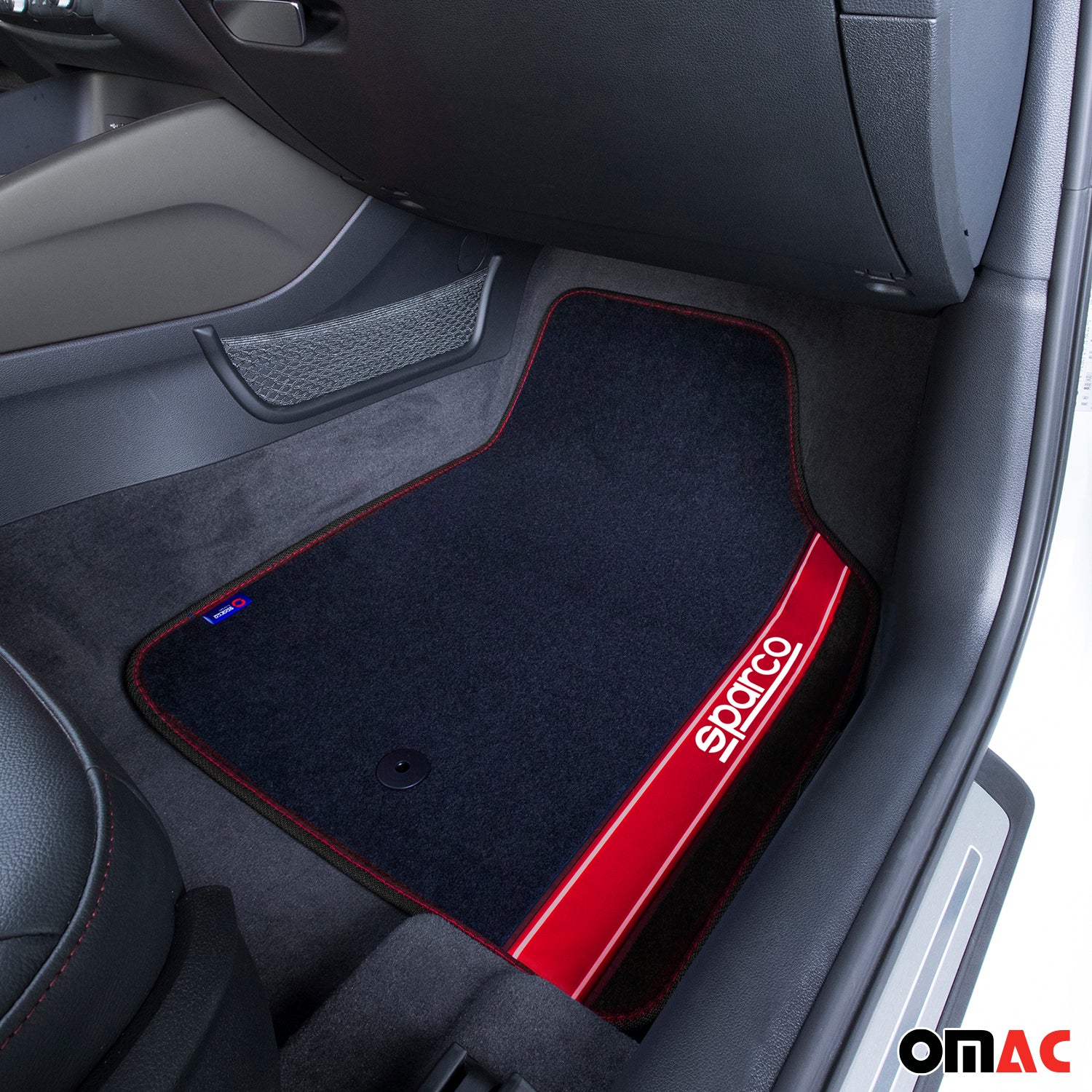 Sparco Alfombrillas De Coche Universal Rojo 4Pza