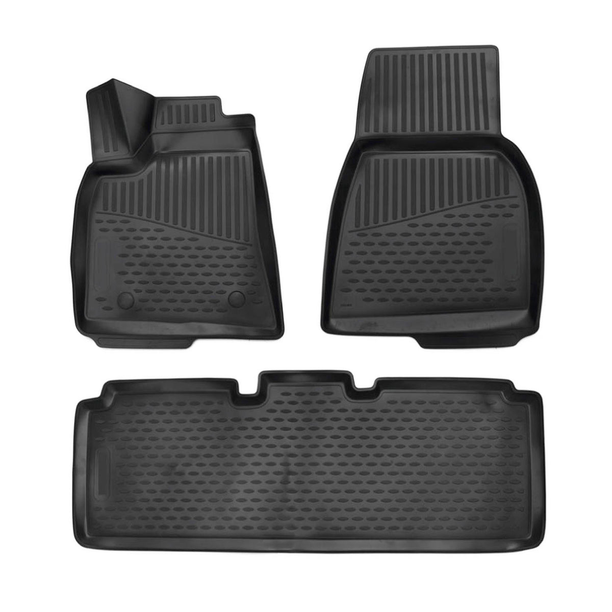 OMAC Alfombrillas De Coche para Tesla Model S 2014-2020 Negro Goma TPE 3Pza